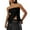 Black, variant on Women Y2k Tube Tops Textured Strapless Tops Drawstring Ruched Asymmetric Tops Summer Backless Bandeau Shirts Streetwear