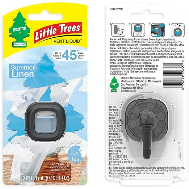LITTLE TREES Car Air Freshener. Vent Liquid Provides Long-Lasting Scent for  Auto or Home. Add a Splash of LITTLE TREES to your Vent. New Car Scent, 4