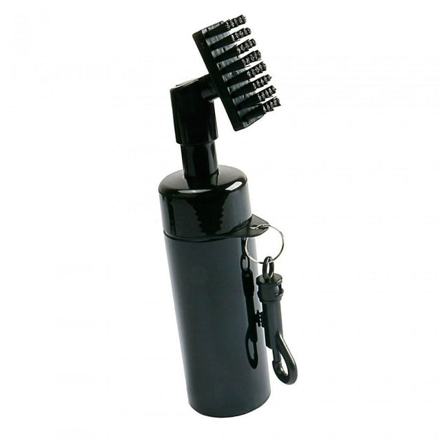 Cepillo limpiador de palos de golf con agua, herramienta de limpieza de golf, accesorios de golf con clip de retención para hierros de golf, limpieza Negro