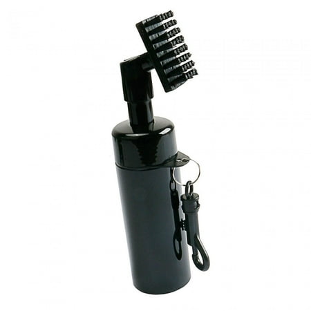 Golf Club Cleaner Brush with Water Bottle, Golf Accessories Outdoor Sports Cleaning Tool, Golf Club Brush with Retainer Clip for Golf Irons, Sports Black