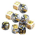 thumbnail image 2 of HILABEE Pack of 10 Six Sided Dices Set Opaque Party RPG Math Teaching white Black White, 2 of 6