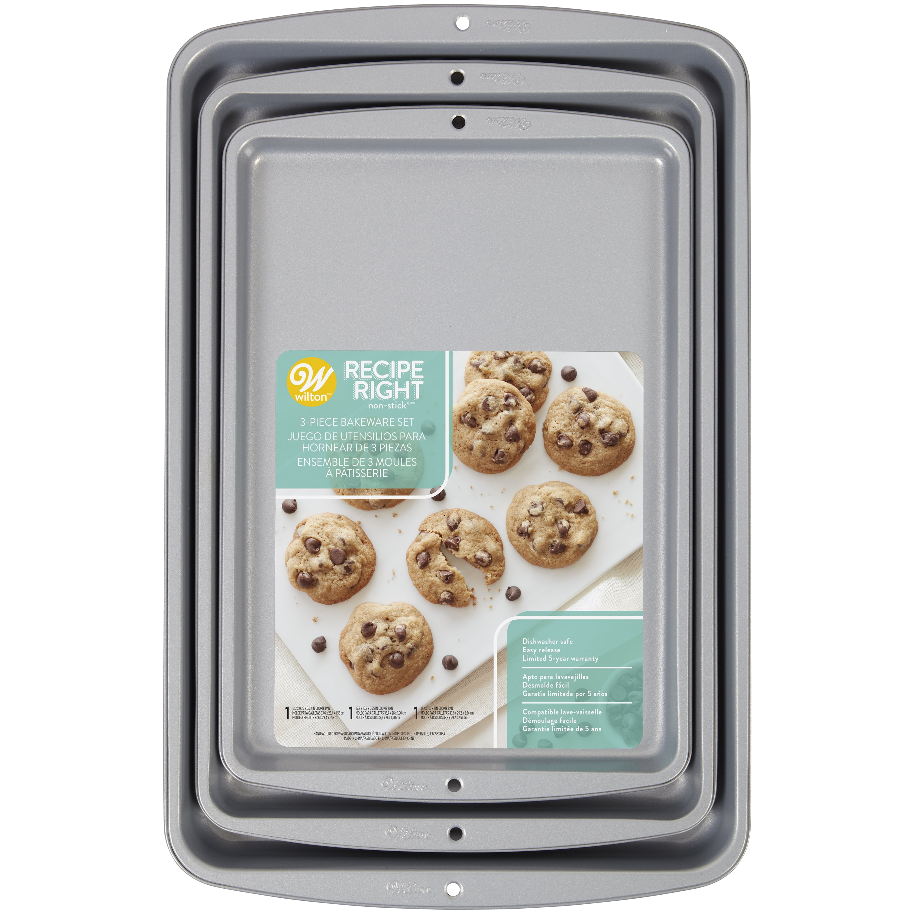 Wilton Recipe Right Non Stick Cookie/Jelly Roll Pan 17.25X11.5X1 W2105968 Bulk Buy 3-Pack 