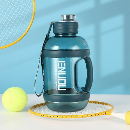 

Large Capacity Fitness Sports Water Bottle Edibility Grade Plastic Leakproof Popup Cap For Gym Outdoor Office Work (2400ML)