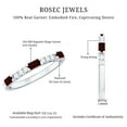 thumbnail image 5 of Rosec Jewels Real Garnet Half Eternity Ring with Diamond - AAA Quality - Baguette Garnet Ring - with Jewelry Box, 925 Sterling Silver, US 9.00, 5 of 8