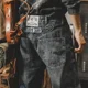 thumbnail image 2 of Pantalones vaqueros masculinos de talla grande, pantalones vaqueros estéticos para hombres, estilo coreano, recto, gráfico, grunge, Y2k, elegante, sexy, gótico, 2 of 5