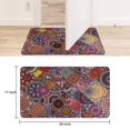 thumbnail image 6 of Retro Door Mat, 17 X 30 Inch Bohemian Purple Square Pattern (7) Welcome Doormat Decorative Home Floor Mat, Non Slip Rubber Back and Strong Water Absorption for Outdoor Indoor Entrance Decor, 6 of 6