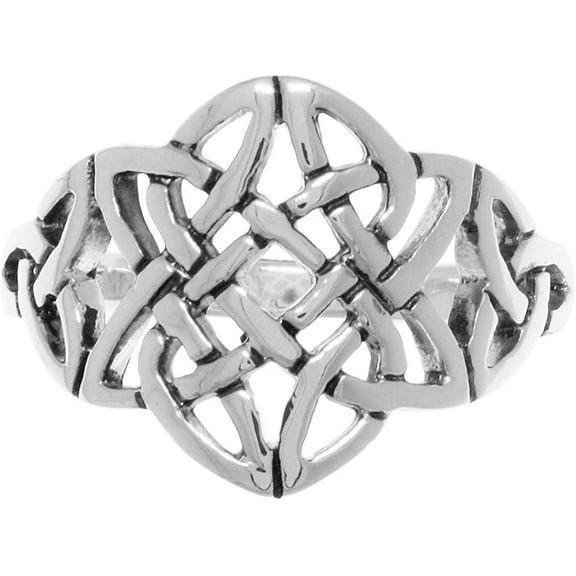 Jewelry Trends Sterling Silver Celtic Trinity Star Knotwork Ring Size 11