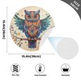 thumbnail image 2 of Ryvnso Owl on Tree Pattern Round Plate Mats Dining Table Placemat Set of 4 for Holiday Decoration, 2 of 7