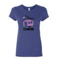 thumbnail image 1 of Tee Hunt One Happy Camper Women's T-Shirt RV Trailer Camping Nature Wilderness Shirt, Blue, Medium, 1 of 5