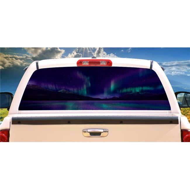 Aurora Rear Window Graphic Suv View Thru Vinyl Back Truck Decal Car