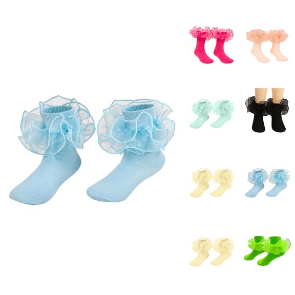 Girls White Lace Trim Ankle Socks – Soft Breathable Cotton Crew Socks with Minimalist Design, Cute Everyday School Socks for Uniform & Casual Wear