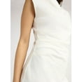 thumbnail image 3 of Scoop Women’s and Women's Plus Mock Neck Side Pleated Dress, Sizes XS-4X, 3 of 5
