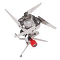 thumbnail image 5 of M Buder Folding Pocket Stove, Portable Emergency Gas Stove for Camping, Ultralight Collapsible Burner with Storage Case for Outdoor Picnic, Backpacking, and Hiking Activities, Silver, 5 of 6