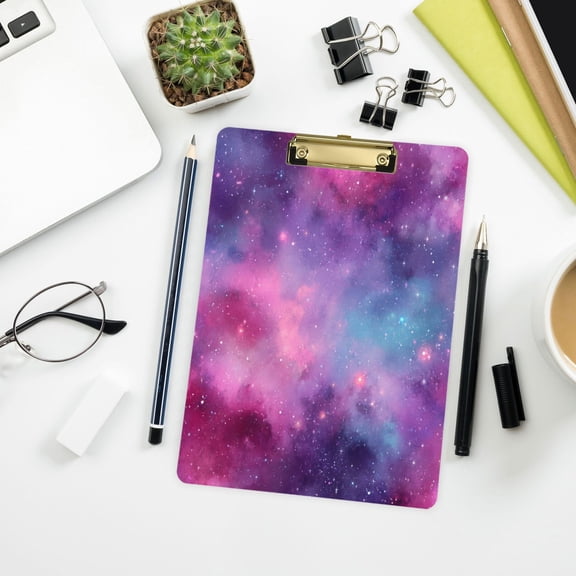 Vzayyk 12'x 9' Clipboard With Retractable Small Hook For Offices Seminars A Galaxy Pattern