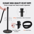 thumbnail image 4 of KFFKFF 6-Pack Stanchion Posts with Fillable Base Crowd Barriers Control Stanchions Carbon Steel Queue Pole w/ 6PCS 5FT Velvet Ropes Stanchion Set, 4 of 9