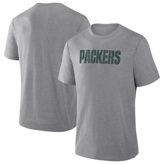 Men's Fanatics Heather Gray Green Bay Packers Pass Rush Tri-Blend T-Shirt