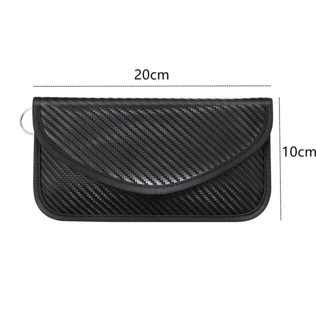 Faraday Bag for Key Fob(2 Pack), Faraday Cage Protector, Car RFID Signal Blocking Key Fob Protector, Double-Layers of Shielding Carbon Fiber Material Anti-Theft Faraday Pouch