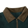 thumbnail image 5 of Tawop Jackets for Men Long Sleeve Hoodless Loose Casual Color Block Mens Clothes,Green,M, 5 of 9