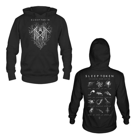 Sleep Token Depth Chart Pull Over Hoodie Black Medium | Officially Licensed Merchandise