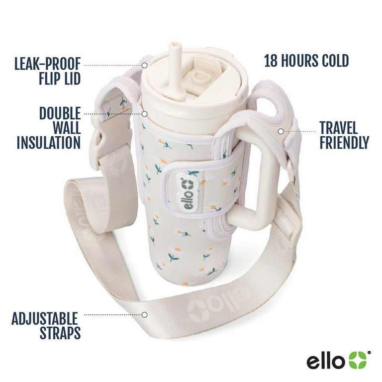 Ello Ultra Clean 24oz Insulated Leak-Proof Lid Tumbler with Sling