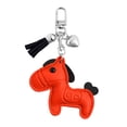 thumbnail image 2 of Leather Pendant Keychain under $5! Yannianjz Cute Horse Pendant Keychain, Leather Tassel Phone Charm, Bag Charm Accessory, Fashion Keyring for Women, Gift for Friends, Stylish Key Holder, 2 of 6