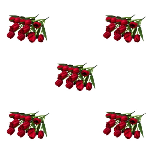 Flores artificiales tulipanes de seda Toystoory 2 uds decoración para el hogar