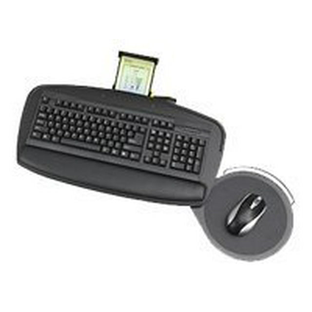 Safco Premier Series Keyboard Platform with Control Zone - Clavier et Souris Plateforme avec Oreiller de Poignet - Noir