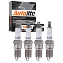 4 pc Autolite APP605 Double Platinum Spark Plugs for 41-901 5070 7013 7740 88901019 AGSF42EE WR8D Ignition Wire Secondary Fits select: 1996-2000 CHEVROLET GMT-400, 1996-2000 CHEVROLET TAHOE