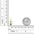 thumbnail image 3 of 18K Yellow Gold Plated Silver Sky Blue Aquamarine Red Garnet and Blue Created Sapphire Pendant Necklace for Women (0.75 Cttw, Gemstone March Birthstone, Heart 5MM and 4MM, with 18 inch Silver Chain), 3 of 3