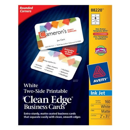 avery clean edge 88220 business card for inkjet print business