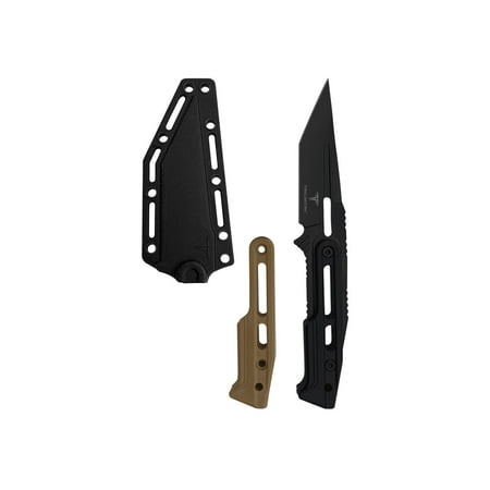 Takumitak Heat Fixed Blade Knife 4.5 in Blade 3cr13 Black