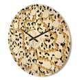 thumbnail image 3 of Designart 'Leopard Fur Safari Pattern VI' Mid-Century Modern Wood Wall Clock, 3 of 5