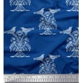 thumbnail image 1 of Soimoi Velvet Fabric Bird & Tree Block Printed Craft Fabric by The Yard 58 Inch Wide, 1 of 3