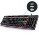thumbnail image 1 of Teclado mecánico para juegos RGB LED retroiluminado con 104 teclas, interruptores y silenciosos Levamdar 2033360-2, 1 of 8