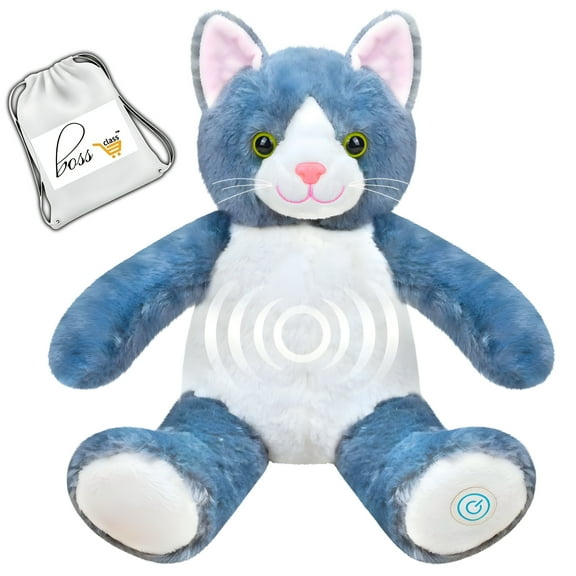 Huggable Cat Massager, Vibrating Animal Massage Cushion Pillow for Neck Back Shoulder Body with Relaxing Vibration Soft Portable Travel Wrap Christmas Thanksgiving Birthday Party Favors Gift