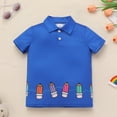 thumbnail image 5 of FYMNSI Toddler Boy Shorts and Polo Shirts Set Back to School Clothes Summer 2-Piece Outfit for Kids 2-3T Blue, 5 of 8