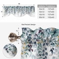 thumbnail image 6 of Green Blue Eucalyptus Leaves Tie Up Valance Curtains for Windows, Kitchen Curtains Window Treatments, Summer Botanical Weeping Short Window Shades Valances for Bedroom Bathroom Cafe 42"x18", 6 of 8