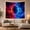Cosmic Ring, variant on Swirling Energy Vortex on a Black Background, Mystical Fantasy Style for Energy Art Fans, Motion Wall Decor Housewarming Gift, Tapestry Wall Hanging for Gaming Room and Dorm