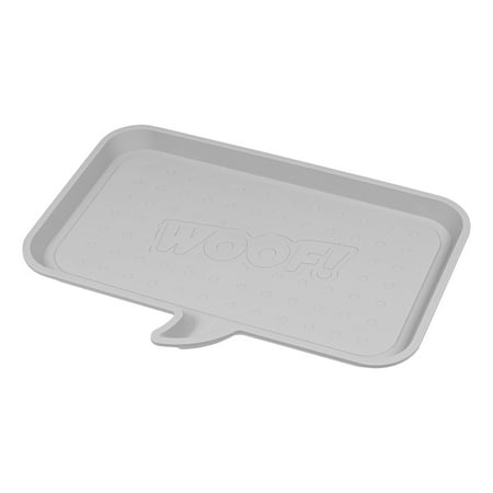 UPC: 0762016469348 | IRIS USA  Small  WOOF  Feeding Mat for Dog or Cat  Light Gray