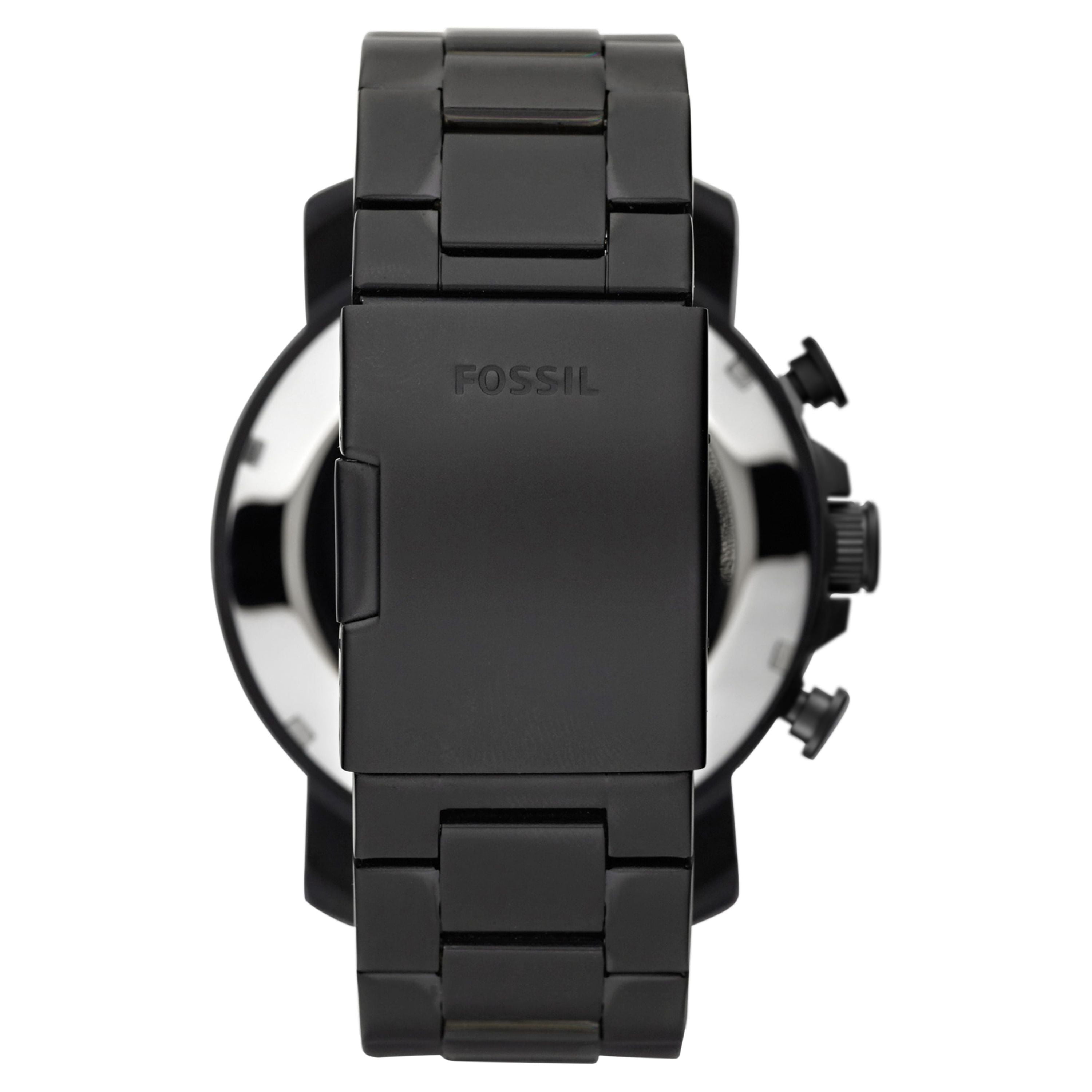 Fossil Men's Nate Chronograph Black Stainless Steel Watch(Style: JR1356)