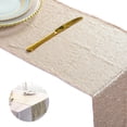 thumbnail image 3 of Wedding Banquet Party Decoration Round Table Cloth Sparkly Pink Gold Sequin Table Runner for Wedding / Events Decoration, 3 of 9