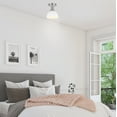 thumbnail image 5 of Design House Savannah Farmhouse 1-Light Semi-Flush Mount Ceiling Light, White/Polished Chrome, 5 of 18