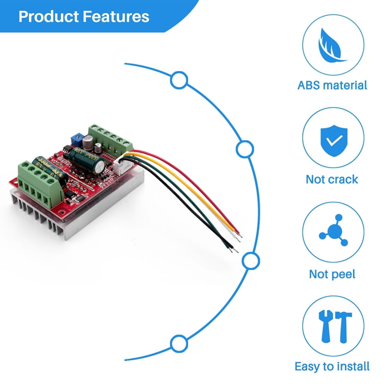 3-Phasen Motorregler Hallos BLDC Motorcontroller 5-50V 300W – Dreiphasen Ohne Hall, PWM-Regelung Für 12V/24V/48V Bürstenlose Motoren