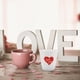 thumbnail image 4 of Taza de porcelana sin asa, vaso de cerámica reutilizable con estampado de corazón rojo para San Valentín, bodas, aniversarios, fiestas, 200 ml, 4 of 8