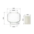 thumbnail image 5 of Mainstays 8" Clear Glass Hurricane Pillar Home Candle Holder Large, 5 of 9