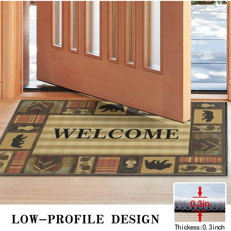 Entryway Door Mat Rug Indoor Outdoor 30x17.5 Welcome Doormat Ultra Absorb  Mud