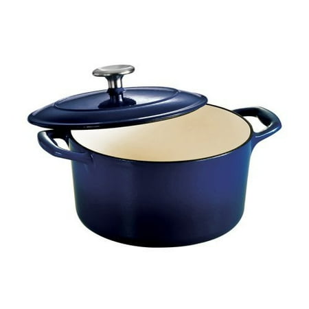 Tramontina Gourmet Enameled Cast Iron Covered Round Dutch Oven - Gradated Cobalt