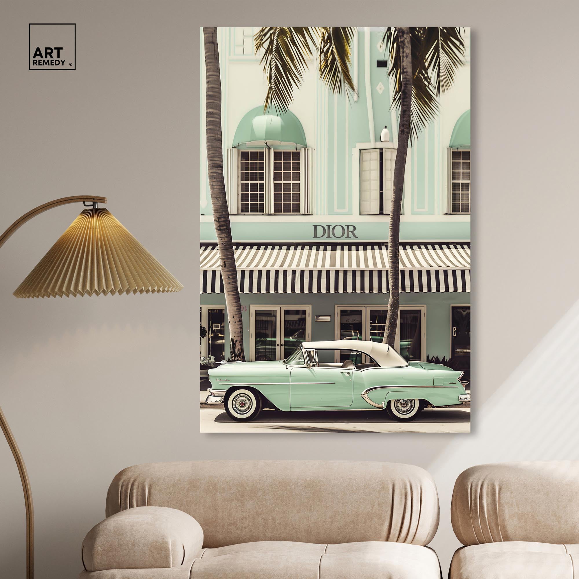 Art Remedy Retro Travel Photos Canvas, 36" x 54", Gallery Wrapped, Vintage Mint Green Cruise