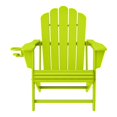 thumbnail image 3 of WestinTrends Highland 2-Piece Outdoor Patio HDPE Adirondack Chair With Ottoman and Cup Holder Set, Lime, 3 of 8