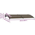 thumbnail image 3 of vidaXL Door Canopy, Outdoor Awning for Porch & Patio, Polycarbonate Cover, 94.5x39.4 In, Black, 3 of 8